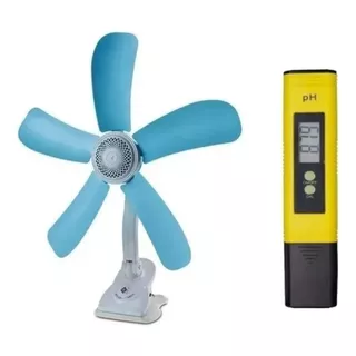 Set Cultivo Ventilador 5 Aspas + Medidor Digital Phmetro 