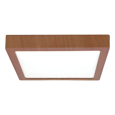 Plafon Led 18w Simil Madera Deco Moderno Luz Desing Madera Cálido Calido