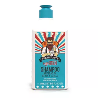 Shampoo Anticaspa Hipster 250ml Reduz Oleosidade Barba Forte