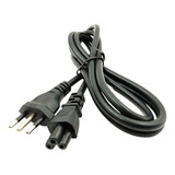 Cable Fuente Poder Tipo Trebol Pc Cargador 1.5 Mts Color Negro