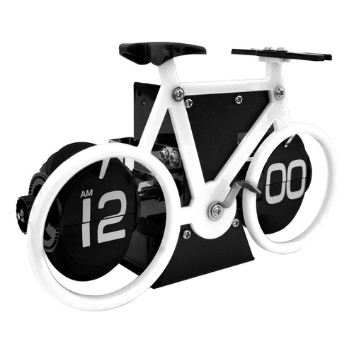 Reloj Decorativo Flip Bicicleta De Escritorio (dif Colores) Color Blanco