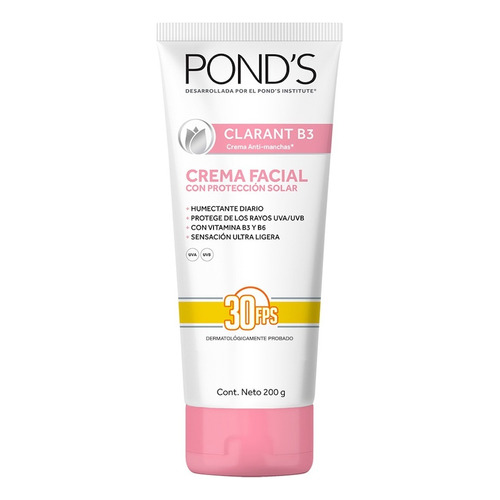 Crema Facial Pond's Clarant B3 Filtro Solar Fps 30 - 200g Tipo de piel Mixta