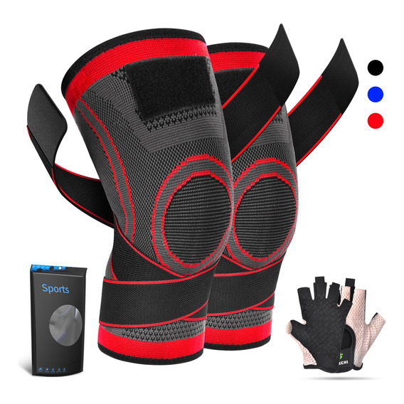 Rodillera&guantes Deportiva Elástica Para Gimnasio, 4 Piezas