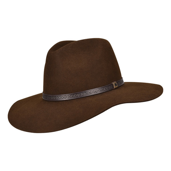 Sombrero Outdoor Safari Cuadra Unisex De Lana Café