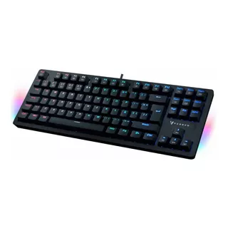 Teclado Gamer Mecanico Tkl Perseo Heleus Rgb Switch Blue Color Del Teclado Negro Idioma Español Latinoamérica