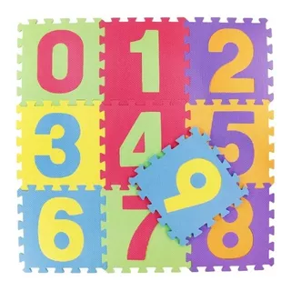 Alfombra Goma Eva Infantil X10 Puzzle P Niños Letras Números