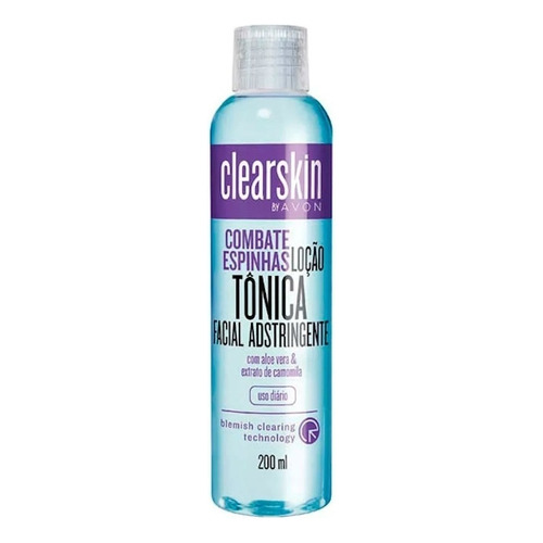 Loción Tónica Facial Astringente Clearskin Clearskin día/noche para piel acneica/grasa de 200mL 15+ años