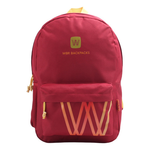 Mochila Urbana Wbr Backpacks Bordo Liso Deportiva Wabro