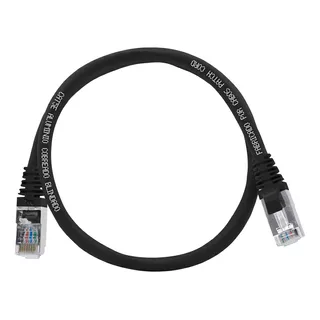 Cabo Para Internet Cat5e Blindado 50cm Preto Kit 20 Un