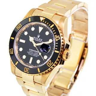 Relógio Rolex Em Ouro Automático Submariner Banho 18k