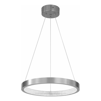 Colgante Anello 1 Aro Led 30w Cromo Diseño Moderno Pal