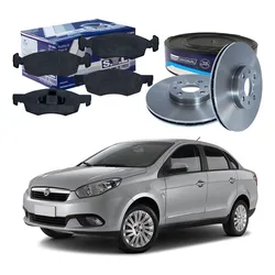  Kit Disco Pastilha Dianteiro Grand Siena 1.4 1.6 2012 A 2016