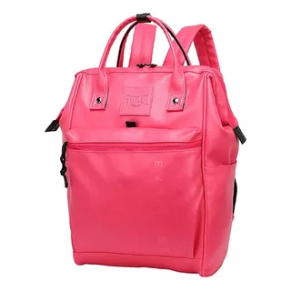 Mochila Cartera Everlast Eco Cuero Urbana Bolsillo Anti Robo Color Fucsia