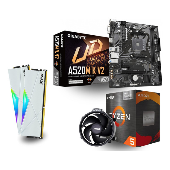 Kit Actualizacion Ryzen 5 5600g, 16gb Ddr4, Mother A520m K