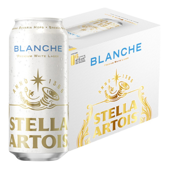 Cerveza Stella Artois Blanche 473ml Pack X 24 Uni