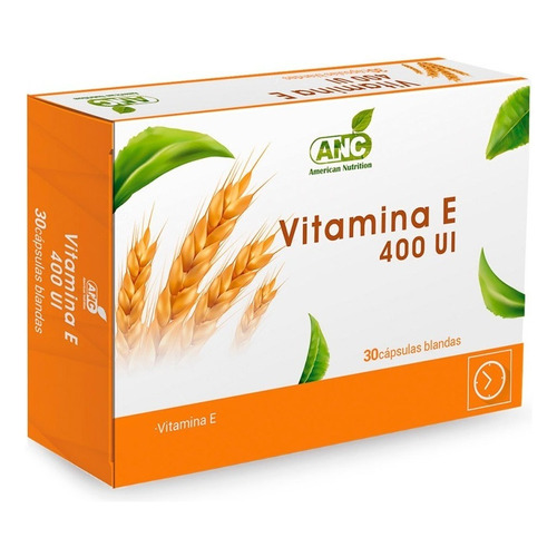 Anc Vitamina E 400 Ui 30 Cápsulas Sabor Sin Sabor