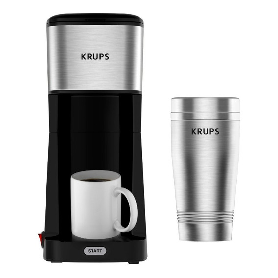 Cafetera De Filtro Simply Brew To Go Inox Krups Color Negro