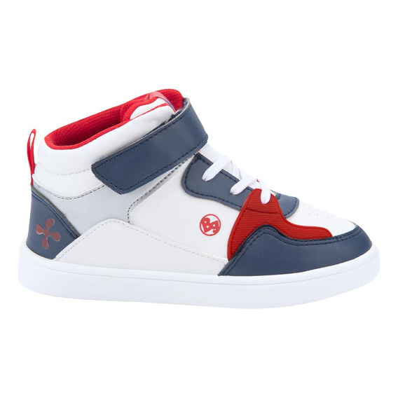 Tenis Bota Marca Bubble Gummers Blanco/rojo Para Niño Egon