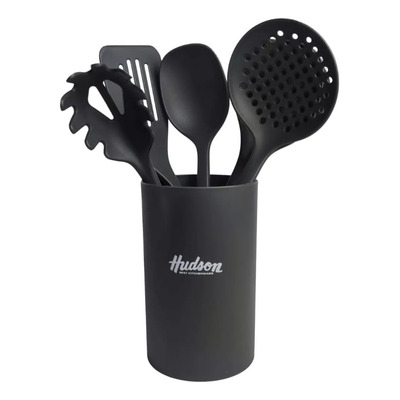 Set 6 Utensilios Nylon Hudson Holder Plastico Cocina Fcg