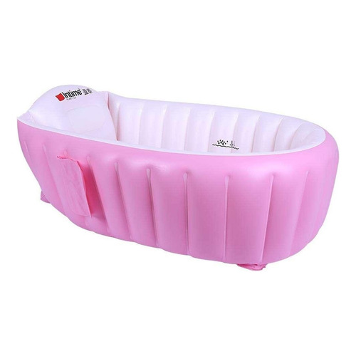 Piscina Bañera Tina Inflable Para Bebes 98x65x28cm Color Rosa