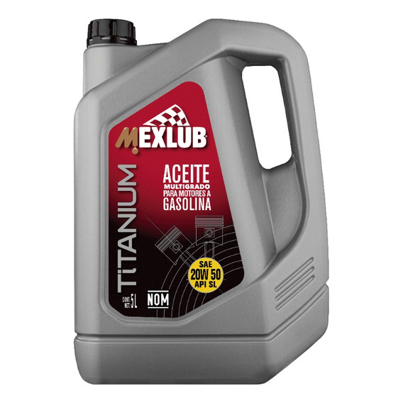 Aceite Mineral Mexlub Titanium 20w50 Api Sl, 5 L