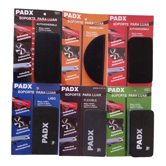 Soportes Para Lijar Con Velcro Y Lisos Kit De 6 Piezas Padx