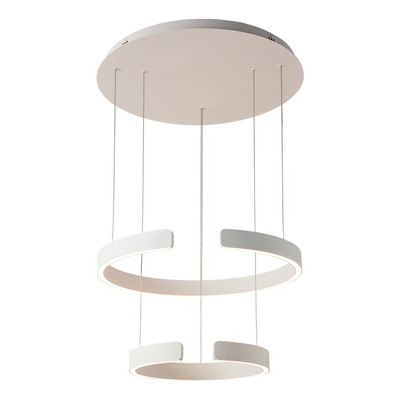 Colgante Led Toluca Doble Blanco 80w Aluminio Moderno