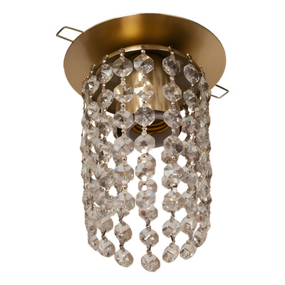 Lampara Para Embutir Lyon Cairel 1 Luz Dorado Apto Led E27 Dorado/cristal