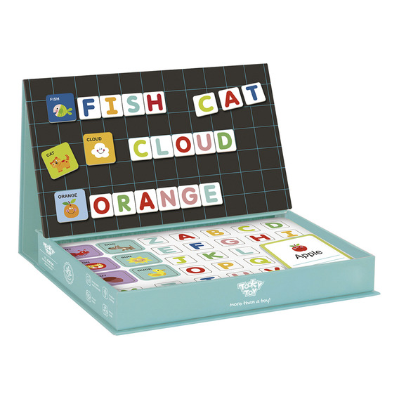 Caja Magnética Puzzle Didáctico Letras Alfabeto Madera Niños