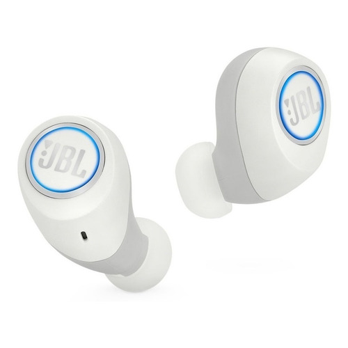 Auricular in-ear gamer inalámbrico JBL Free X JBLFREEX blanco con luz LED