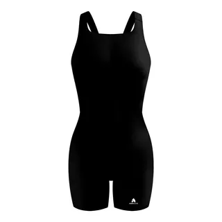 Traje De Baño Dama Basic Solid Jammer Espalda Cuadrada Negro