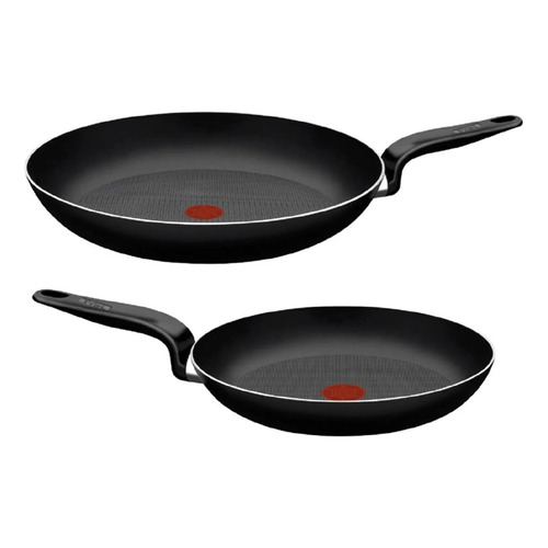 Set Sartenes X 2 T-fal Cook Ware T701set1 24/30 Cm Color Negro