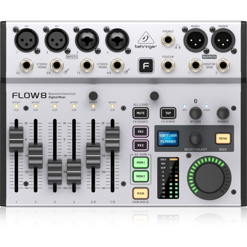 Consola Digital Behringer Flow 8 De 8 Entradas Con Bluetooth