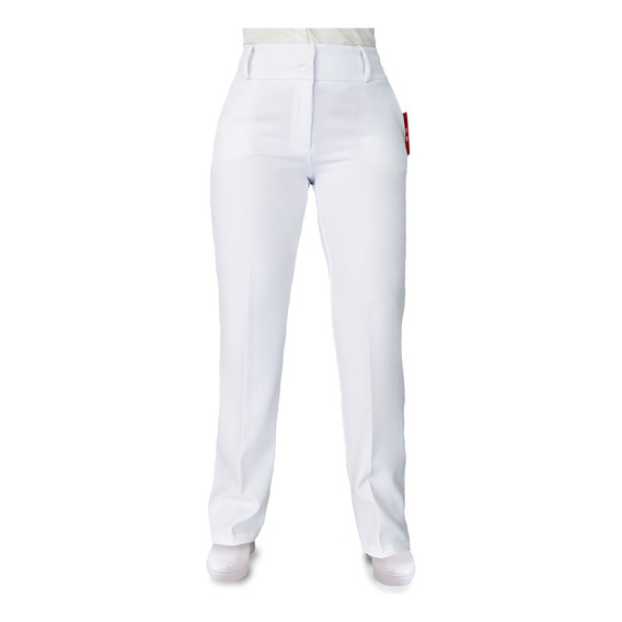 Pantalon Vestir Dama Blanco Medico Enfermera Doctora Platine