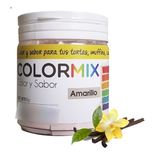 Colorante Polvo Gourmet Arcoiris Amarillo Colormix 60grs