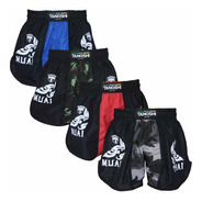 Kit 4 Shorts Muay-thai Kan - Estampado Direto Tanoshi