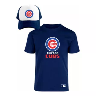 Kit Playera + Gorra Sublimada Mod Mlb Chicago Cubs