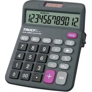 Calculadora De Mesa Trully 12dig.visor Incl.preta Procalc Cor Preto
