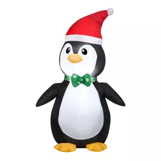 Inflable Navideño Pingüino  Led 1.07 M Envio Gratis