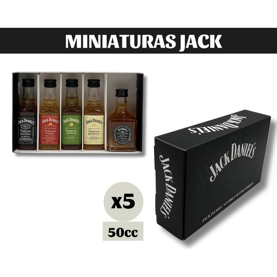 Pack 5x Miniatura Jack Daniels Variedades - Single Barrel