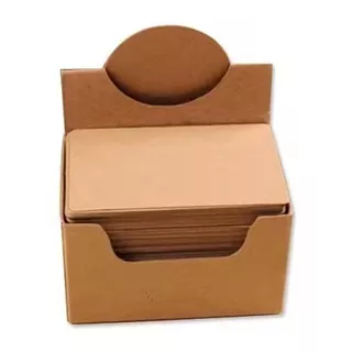 Caja Con 100 Piezas De Tarjetas De Papel Kraft Grueso
