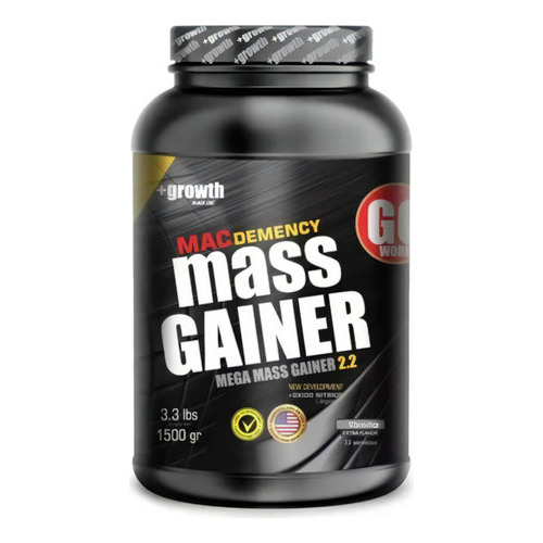 Suplemento En Polvo +growth Mass Gainer 1.5 Kg Ganador De Masa Sabor Vainilla