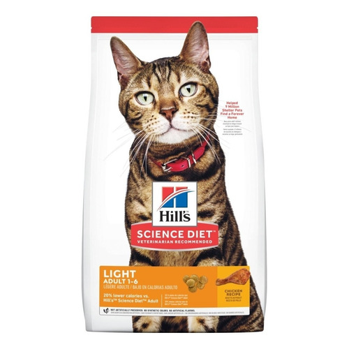 Hills Gato Adulto Light 7lb Envio Gratis