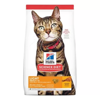 Alimento Hill's Science Diet Light Para Gato Adulto Sabor Pollo En Bolsa De 7lb