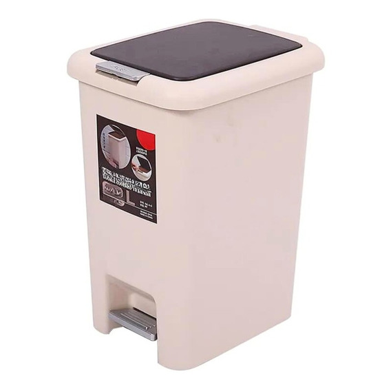 Papelera Cocina Y Baño Cesto Tacho De Basura Doble Tapa 10 L