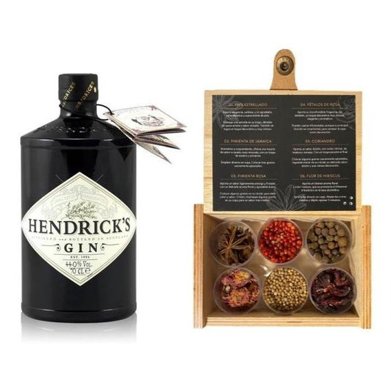 Gin Hendricks + Caja Mixologia Botanica Fullescabio Regalo