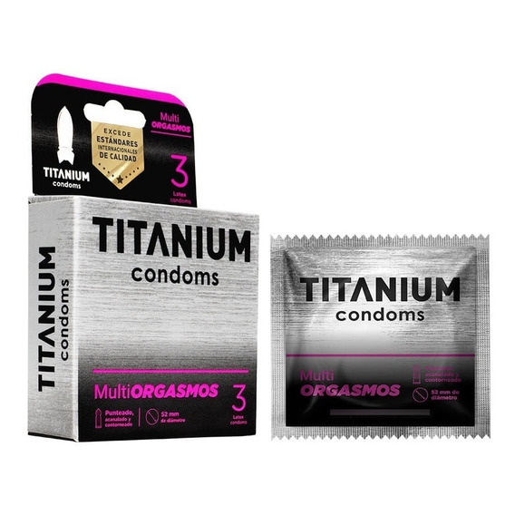 Condones Preservativos Titanium Multiorgasmo Texturizado Sen