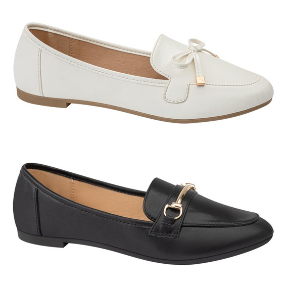 Kit Ballerinas Redonda Shosh Negro/blanco Para Mujer M213