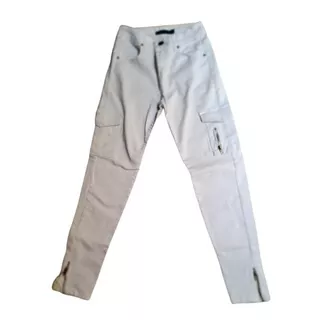 Aurojul-pantalon Blanco Jean Elastizado Cierres-dimple T-40