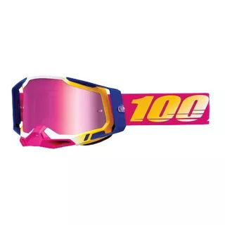 Óculos 100% Racecraft 2 Mission Pink Azul Amarelo Motocross Cor Da Armação Pink/azul Tamanho Unico